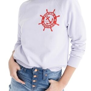 J Crew Portami A Positano Raglan Sweatshirt In Sweet Hyacinth